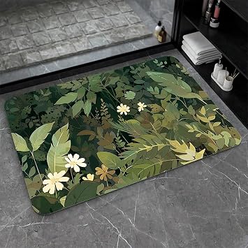 Diatomaceous Earth Bath Mat,Organic Garden Non-Slip Volume Super Absorbent Fast Drying Eco-Friendly Easy to Clean for Bathroom Kitchen Door mat 1727.5Inch 43 * 70cm