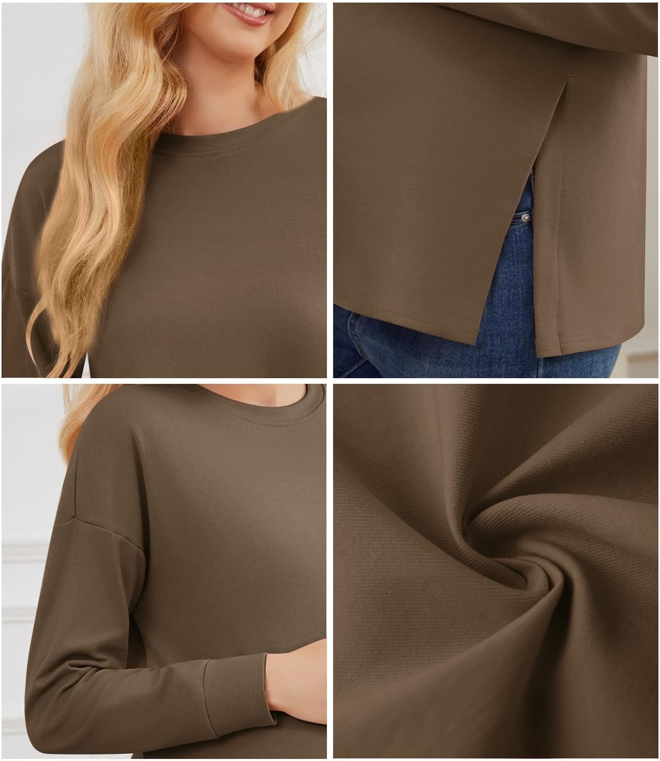 Womens 3 Packs Maternity Shirts Long Sleeve Side Ruched Pregnancy Tee Workout Top Tunic Blouse Mama Clothes