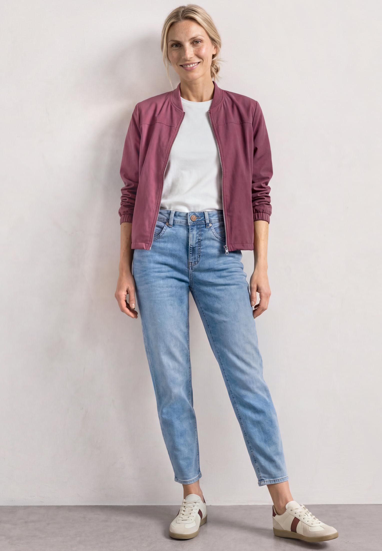 Street One Damen High Waist Barrel Leg Jeans im Loose Fit 3818414