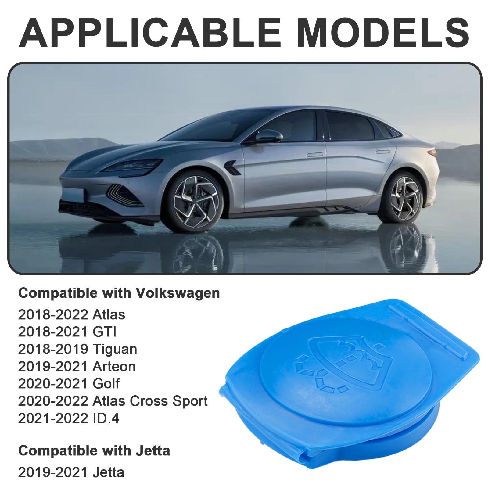 Windshield Washer Fluid Reservoir Cap TWO Custom Fit Volkswagen Atlas 3Q0955455 - View #8