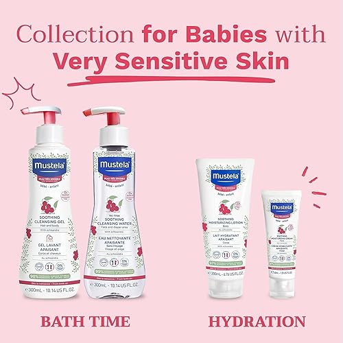 Miniatura 10 de Mustela Crema hidratante calmante para bebés, hidratante facial para pieles muy sensibles, con aguacate natural y bayas de Schizandra, sin