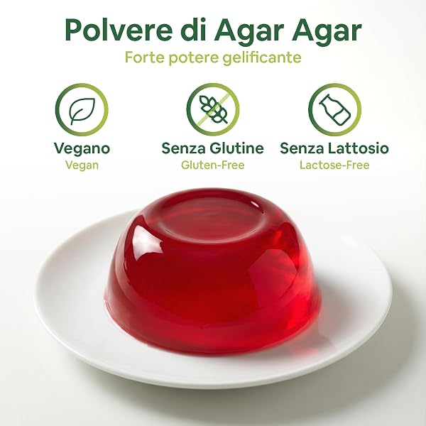 Food Bites Agar Agar Polvere Alimentare 100g per Cucinare - Addensante Alimentare per Dolci, Cucina Molecolare & Mixology - Gelatina Naturale in Polvere 100% di Purezza - eBook OMAGGIO con 20 Ricette - 4