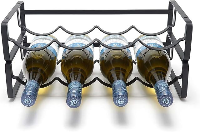 simplywire  Modular Wine Rack  Stackable Bottle Holder  Black