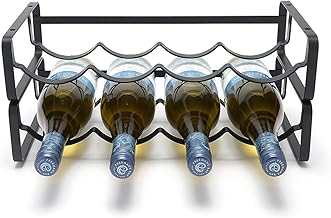simplywire Modular Wine Rack – Stackable Wine Rack – Black