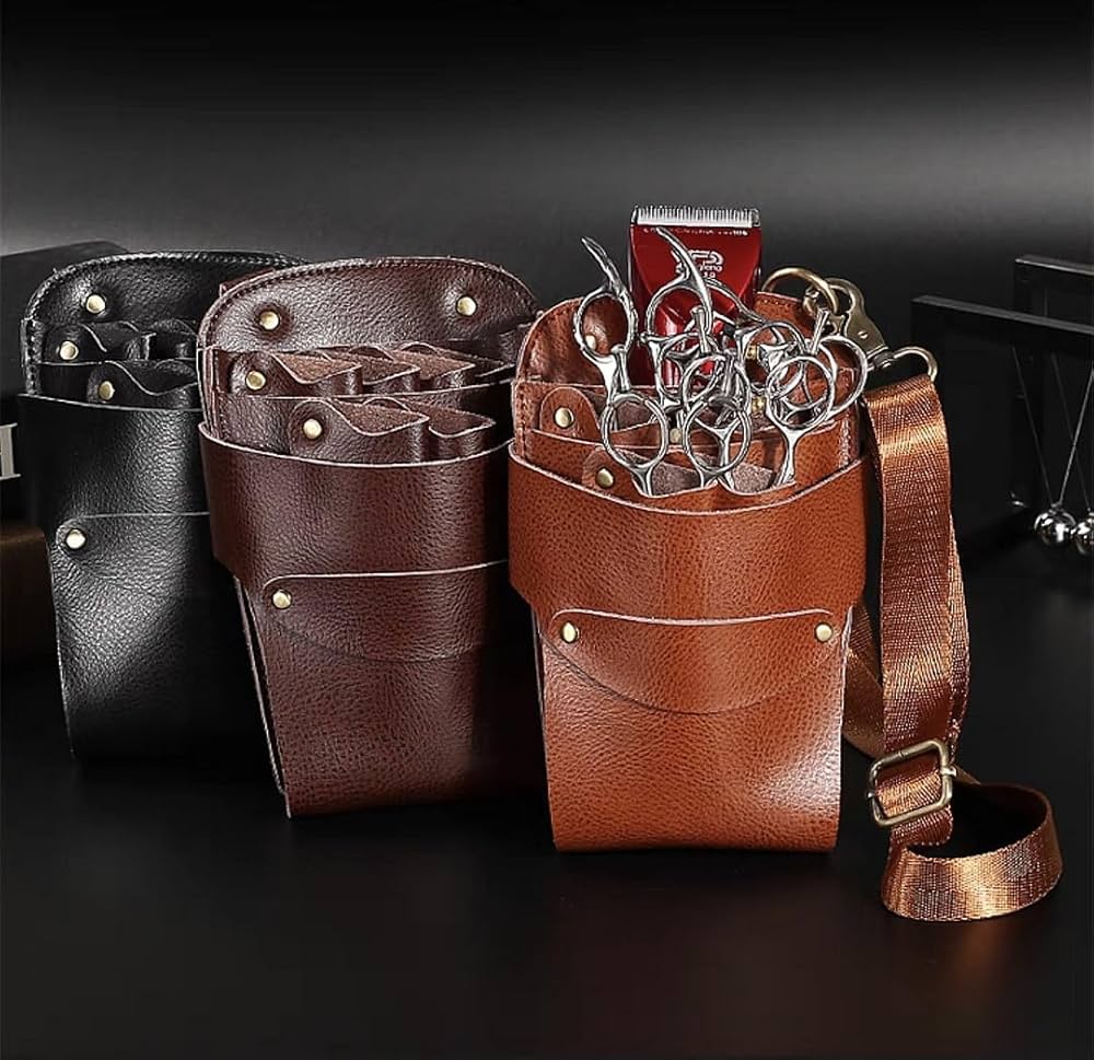 Amazon.co.jp: SONGXIA本革 シザーケース 美容師 トリマー 6/7丁