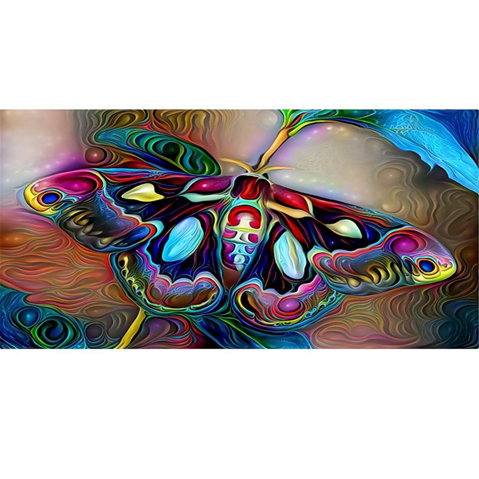 Diamond painting papillon grand format 32x88 inch avec strass carrés durables