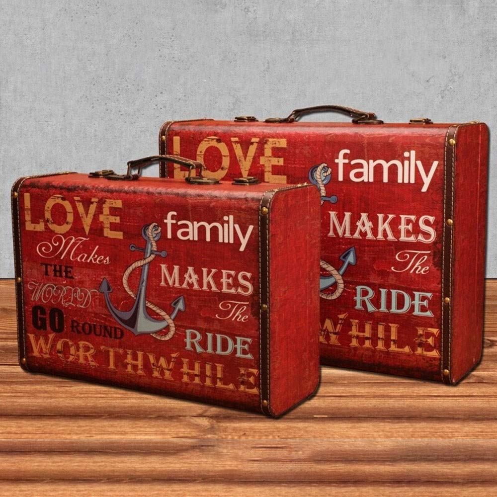 Amazon｜アンティーク調 木箱 レトロな大きな旅行用バッグ革レトロ