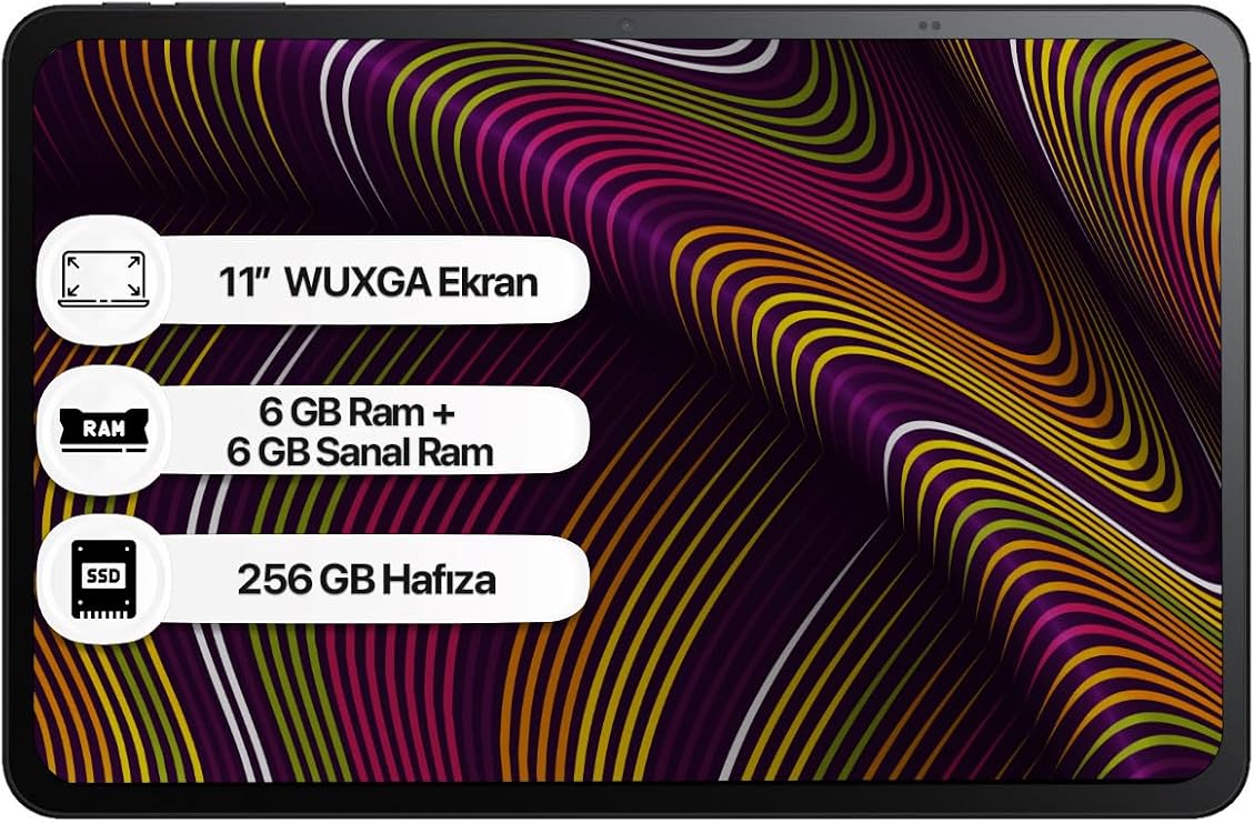 Tcl Tab 11 Gen2، شاشة Wuxga مقاس 11 بوصة، ذاكرة وصول عشوائي 6 جيجابايت + ذاكرة وصول عشوائي افتراضية 6 جيجابايت، ذاكرة 256 جيجابايت، كمبيوتر لوحي