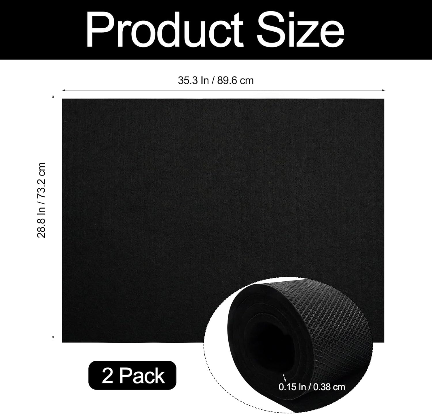 2 Pack 29”x36” Premium Oil Spill Mat, Garage Floor Mat for Under Car, Waterproof Absorbent Maintenance Pads with Rubber Backing Protect Floor from Spills, Oil Drips and Stain