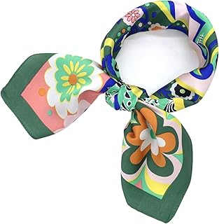 Silk Like Scarf Women’s Fashion Pattern Large Square Satin Headscarf Headdress 24''x24''
