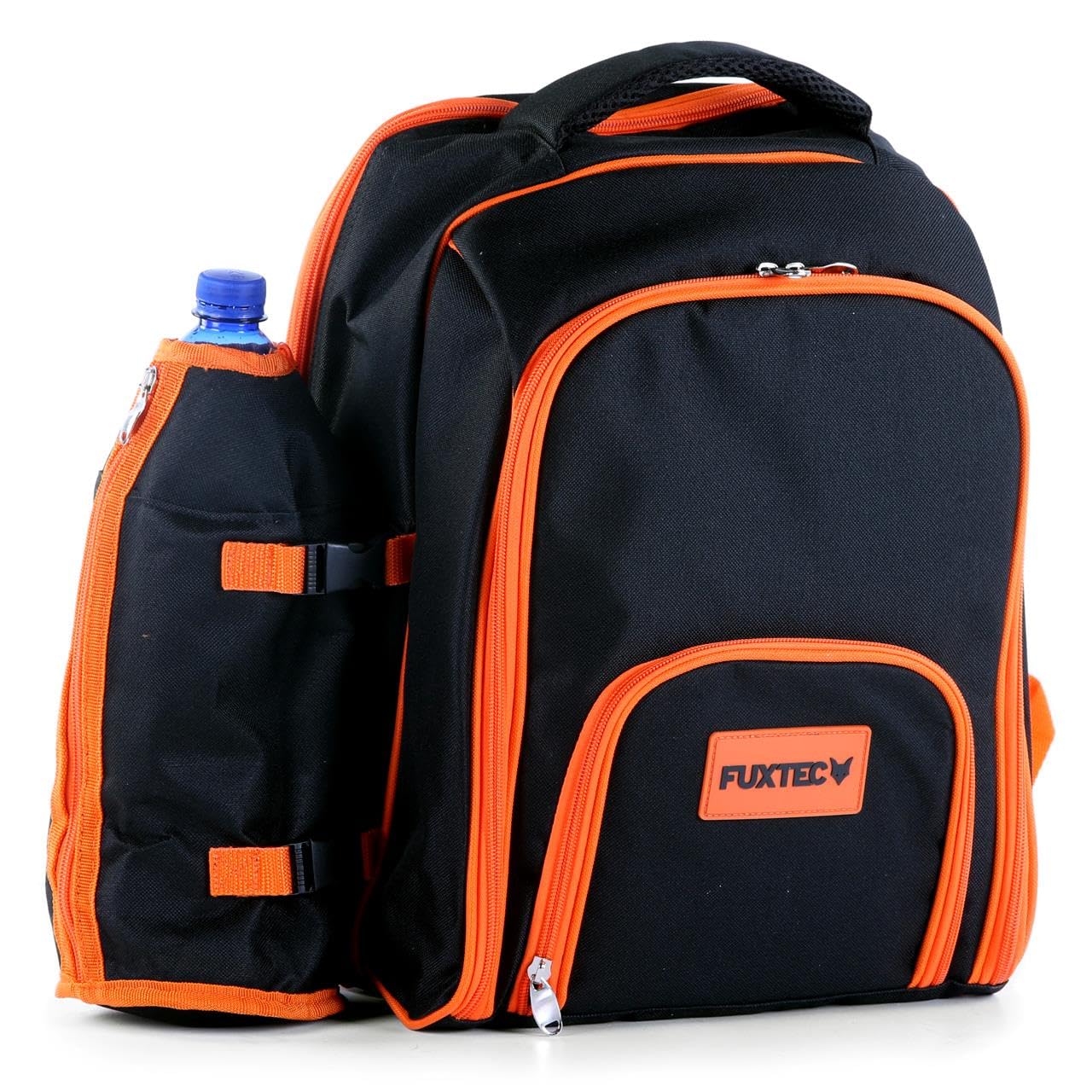 FUXTEC Mochila de Picnic Incluye Platos, Vasos y Cubiertos para 4 Personas. Ideal para Tus Salidas