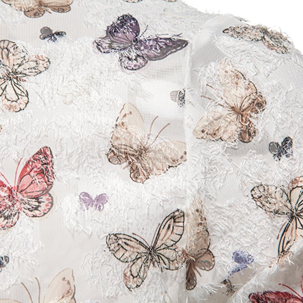 Chemise à manches longues à la mode avec motif papillon pour homme (Couleur L)