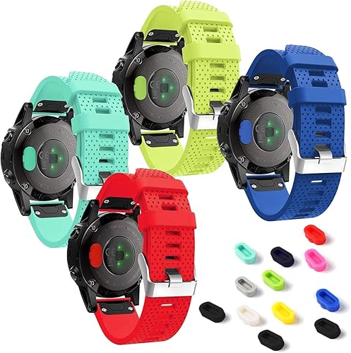 Miniatura 2 de KELIFANG Paquete de 10 tapones antipolvo para Garmin Fenix 7/7S/7X, 5/5S/5X, 6/6S/6X, Pro, Forerunner 935, Vivoactive 4/4S, Venu - Protector