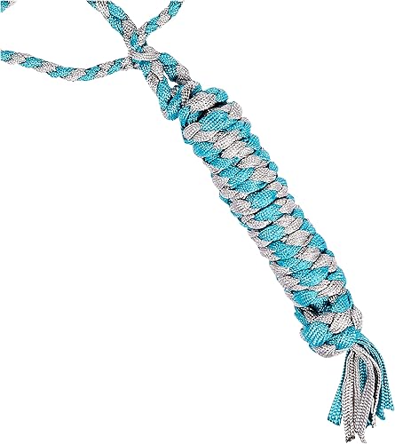 Miniatura 2 de Weaver Leather Cabestro de cuerda trenzada con correa de 10 pies, rojonegro, caballo promedio