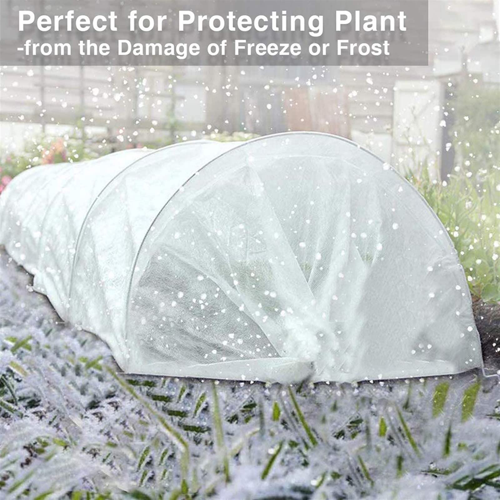 Grandi Telo per Piante Inverno Antigelo, Riutilizzabile Tessuto Non Tessuto per Piante Grandi, Vello da Giardino Panno Antigelo per Piante, Permeabile all'Acqua e Resistente ai Raggi UV,40gsm