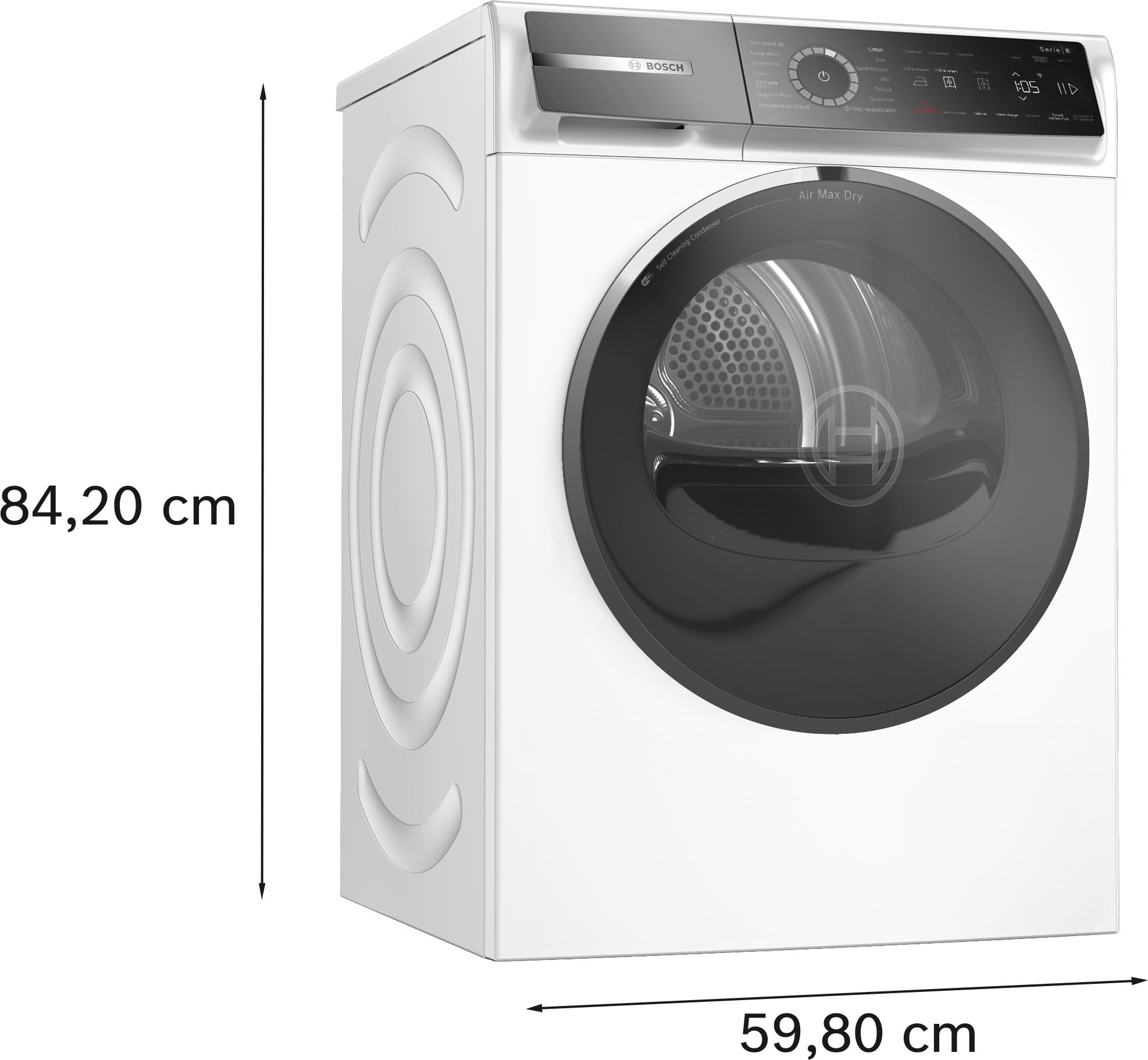 Bosch WRB247C0FR Série 8 - Lave-linge, pose-libre, Option demi-charge