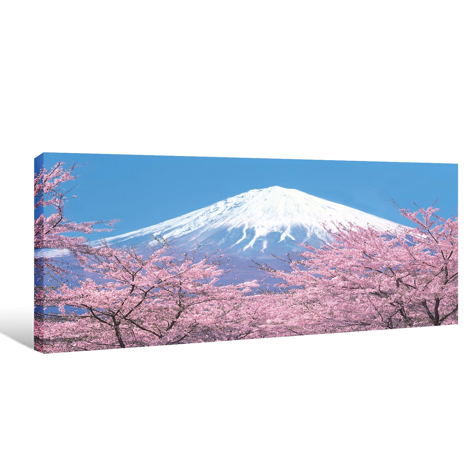 絵画　富士山　桜　サインあり　額付き 桜 絵画 富士山 風景画 版画 ジークレー 吉岡浩太郎 「富士桜