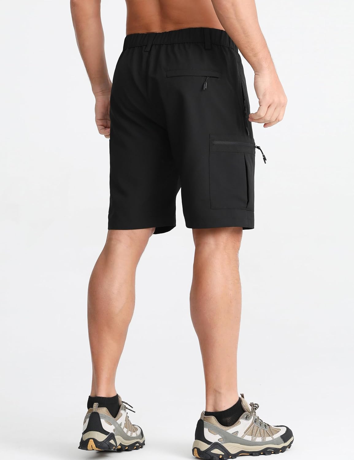 APTRO Men's Cargo Shorts 9" Quick Dry Lightweight Work Shorts for Men Golf Hiking Casual with 5 Zipper Pockets - Image 3