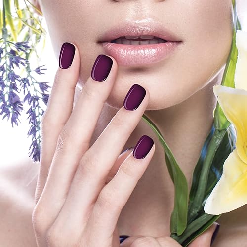 Miniatura 2 de Honoson 720 Piezas Uñas Postizas Cortas Cuadradas Medianas Uñas Artificiales Falsas de Cobertura Completa Uñas de Ataúd de Presión Puntas de Uñas