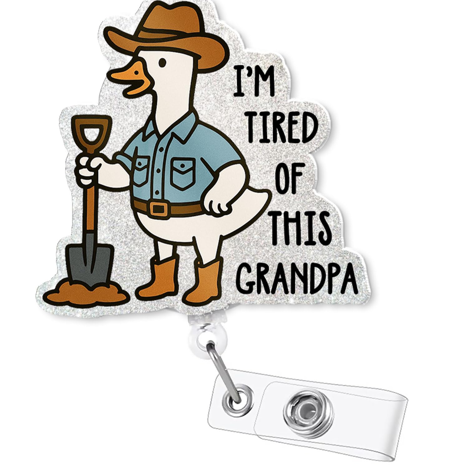 AZGUAMI Funny Nurse Badge Reel – Retractable Cute Silly Goose ID Badge Holder with Alligator Clip for Medical Doctor Assistant RN CNA Phlebotomist Nursing Studen Work Accessories, Nurses Week Gifts — image 1