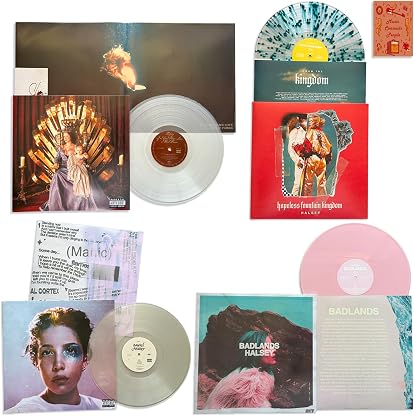 Halsey Complete Vinyl Discography: Badlands (Pink)/ Hopeless Fountain Kingdom (Blue Speckled) / Manic (Clear) / If I Can't Have Love, I Want Power (Clear) / + Including Bonus Art Card por Halsey — capa do álbum