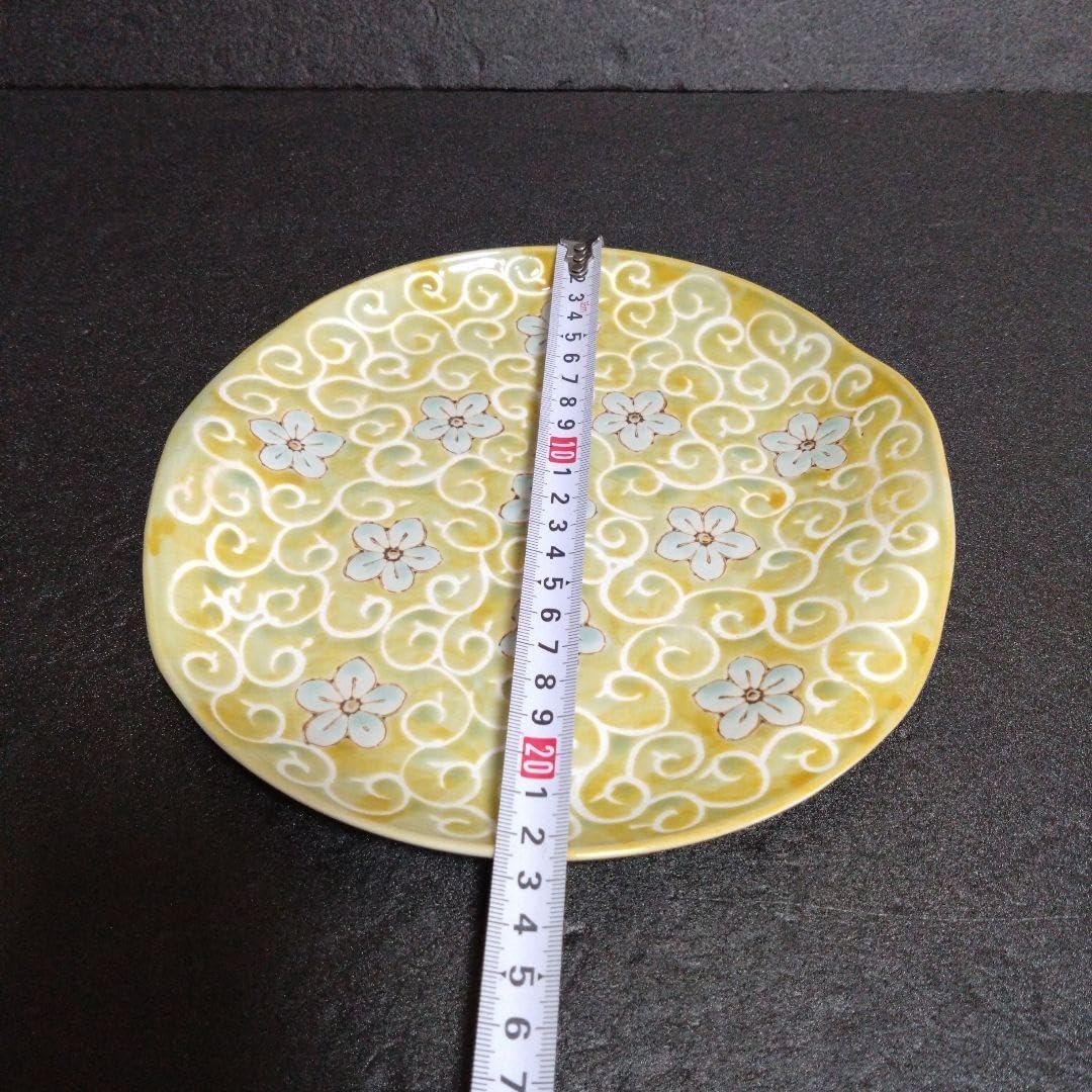 波佐見焼 龍庵窯 捻りスクエアプレート2枚 イエロー 新生活 お祝い