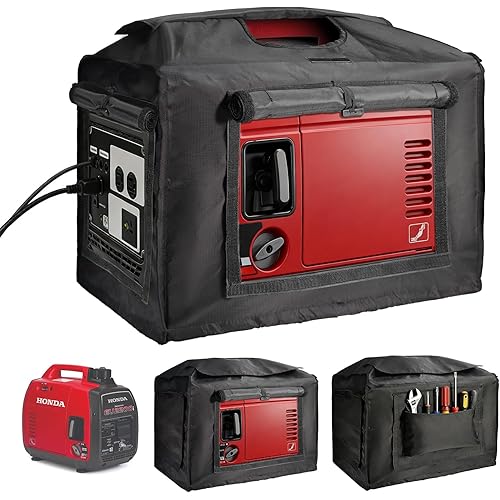 Joramoy Generator Cover While Running,Opened Double-layer 600D Portable Generator Tent for Outside Honda EU2000i EU2200IC,Waterproof,Heavy Duty