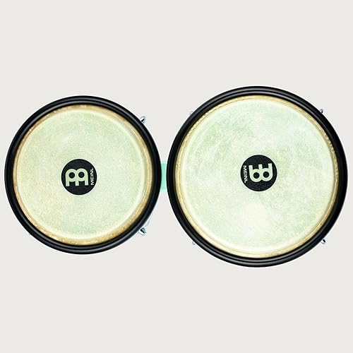 Miniatura 139 de Meinl Percussion HB100SNT-M bongós de madera natural de 6 3/4 y 8 pulgadas, Negro
