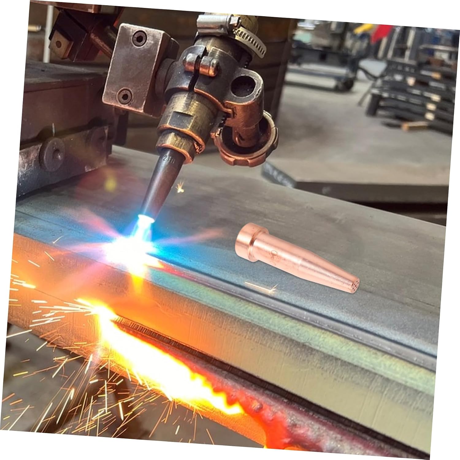 OSALADI Acetylene Cutting Torch Tips Replacement for Semi-automatic Flame Cutting Machines Easy Installation Heavy Duty Torch Tip Versatile Use for Accurate and Clean Cuts