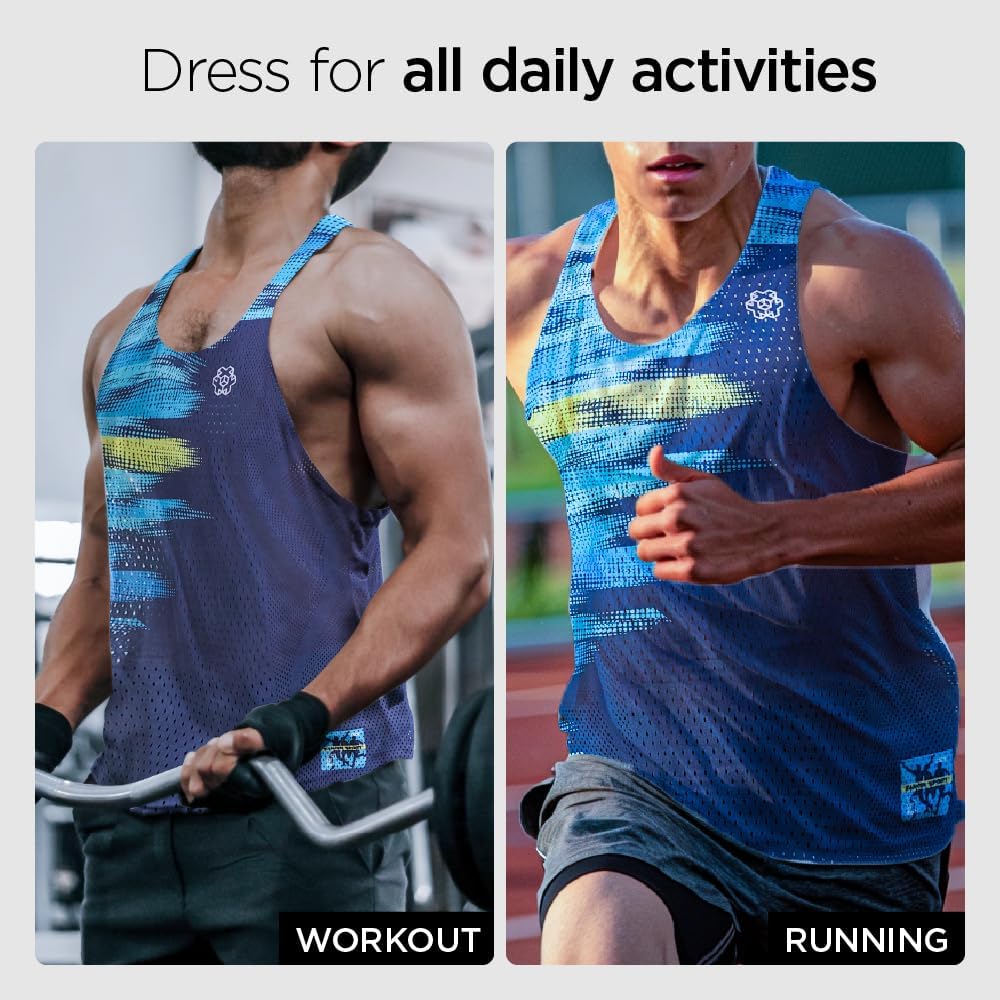 Sanken Seamless Marathon Tank Top Lightweight Running Singlet Shirt Dry Fit Workout Sleeveless T-Shirt - Image 2