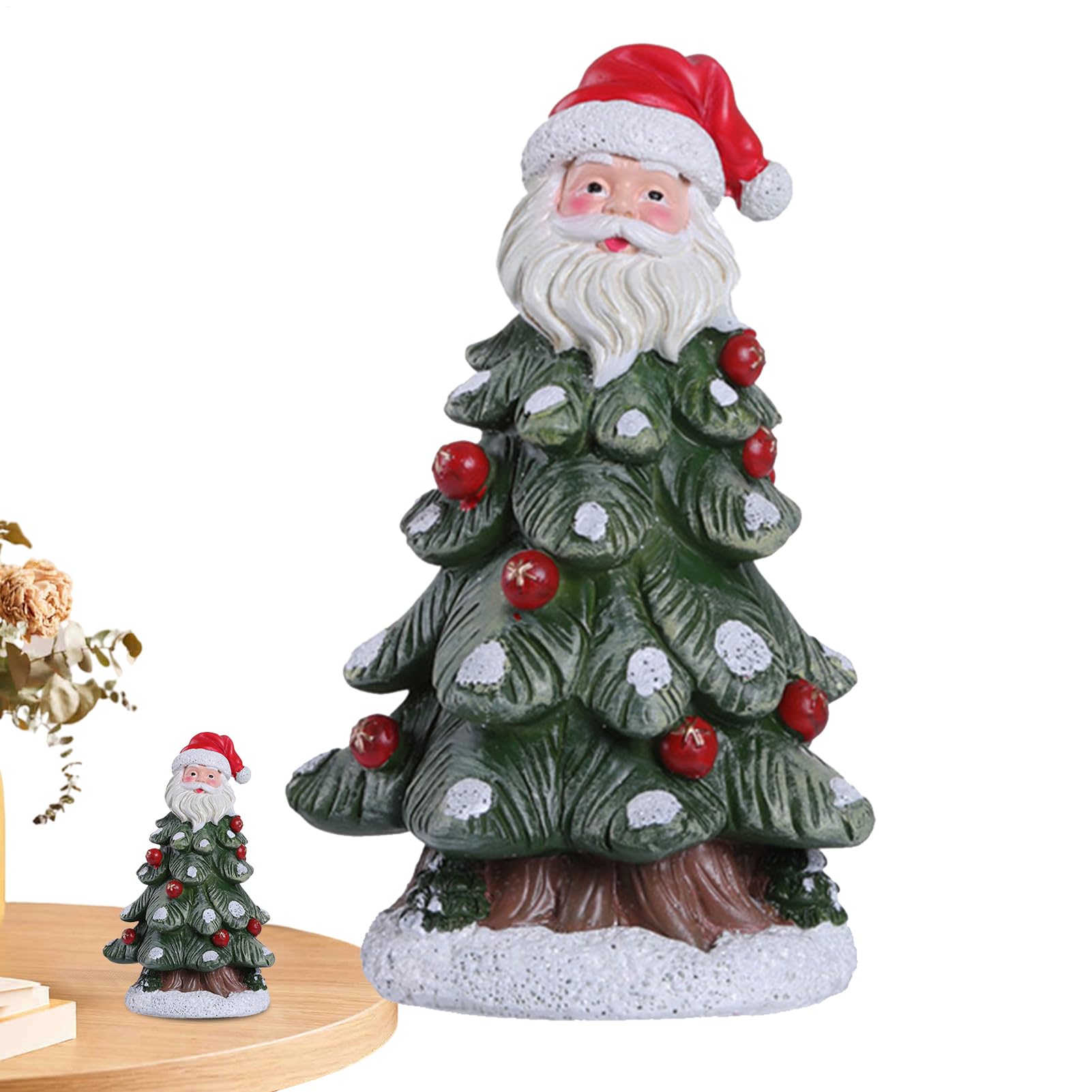 Statue en résine d'arbre de Noël aux finitions soignées pour bureau