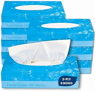 1InTheOffice Facial Tissue, Tissue Paper Box, Facial Tissue Paper, 2-Ply, Soft and Strong, Flat Box, White, 100 Sheets/Bo... Price In India