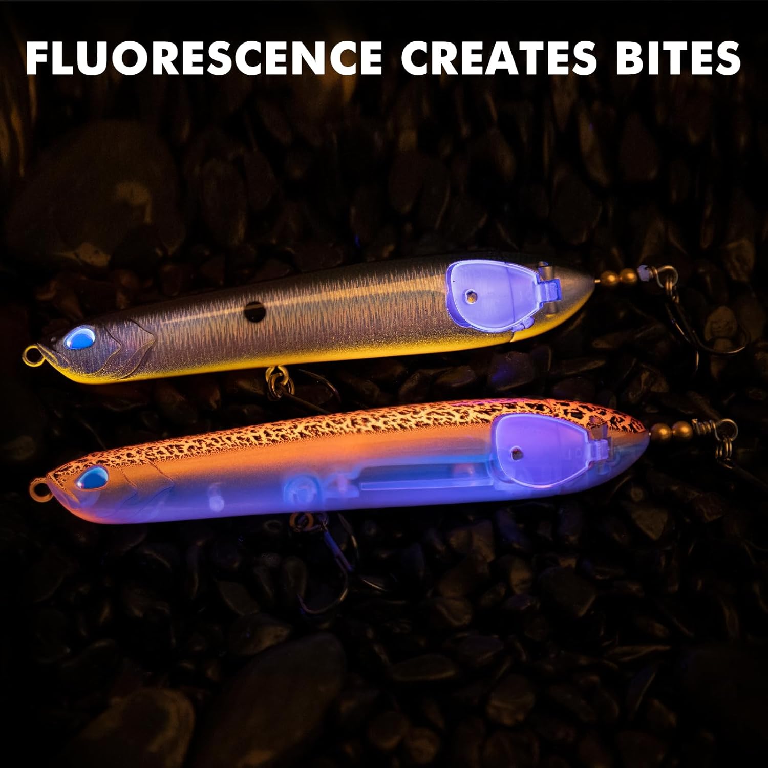 TRUSCEND Easy Catch Popobait with BKK Branded Hooks, Perfect Balance of Sound Spray and Swim, Quick Begin and Long Cast Than Others, TopWater Plopper Fishing Lures for Bass Walleye Catfish Pike Trout