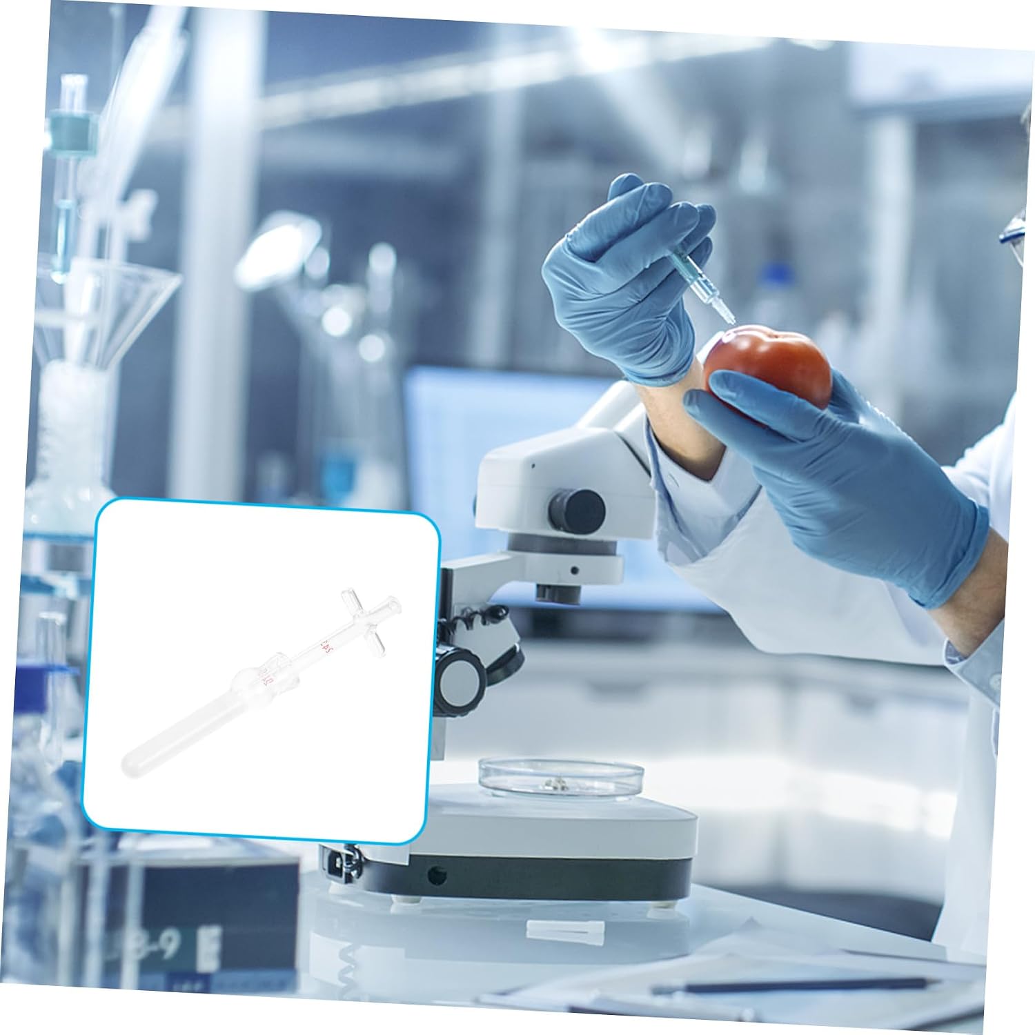Glass Tissue Homogenizer 2Ml High Temperature Resistant Glass Mortar and Pestle Laboratory Supply for Cell Grinding and Experiment Use