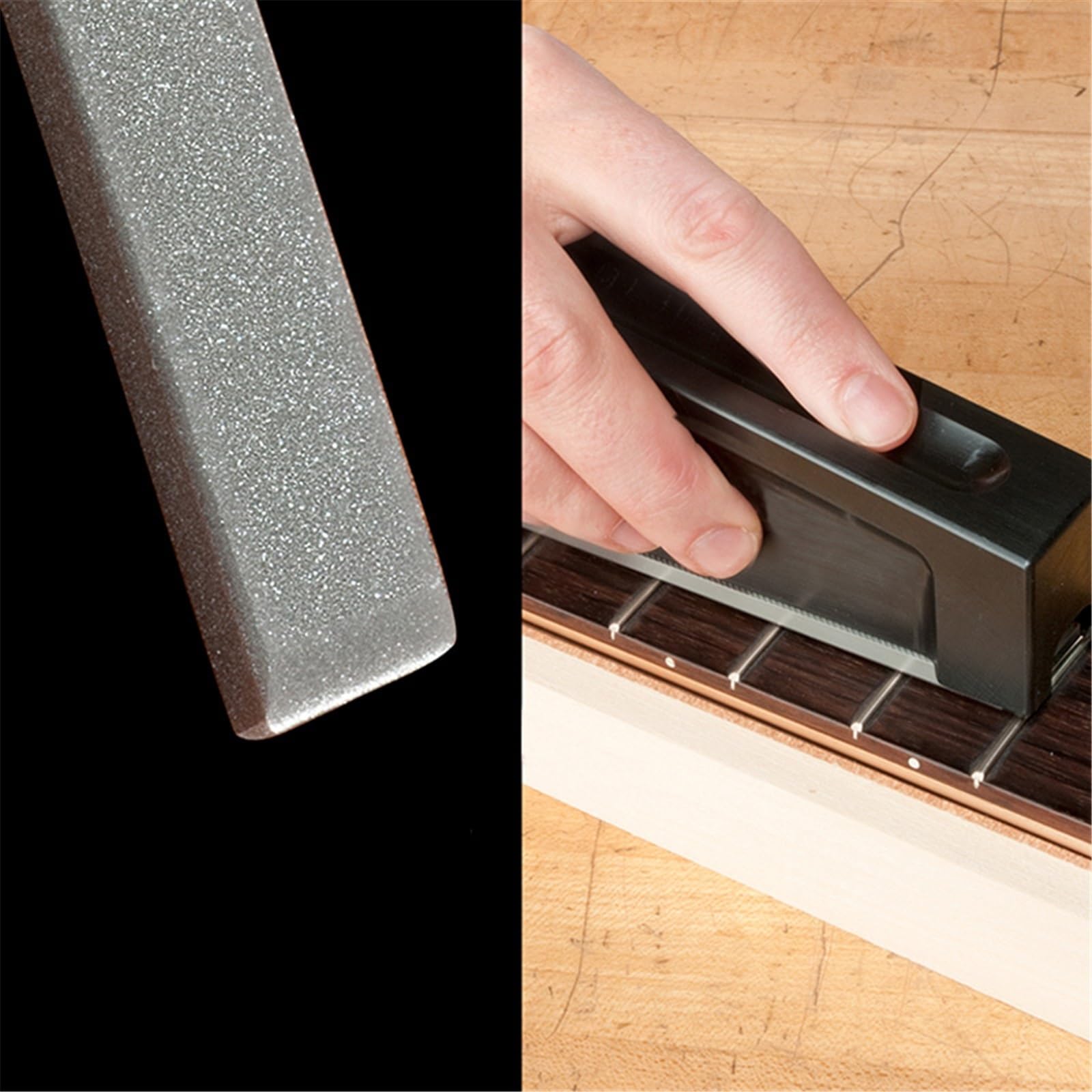 Magnetyczny Aluminiowy Uchwyt Poziomujący Pilnik Diamentowy Piasek Folkowy Do Wymiany Progów Gitary Elektrycznej I Narzędzia Do Szlifowania Akcesoria do narzędzi gitarowych(Alloy handle)