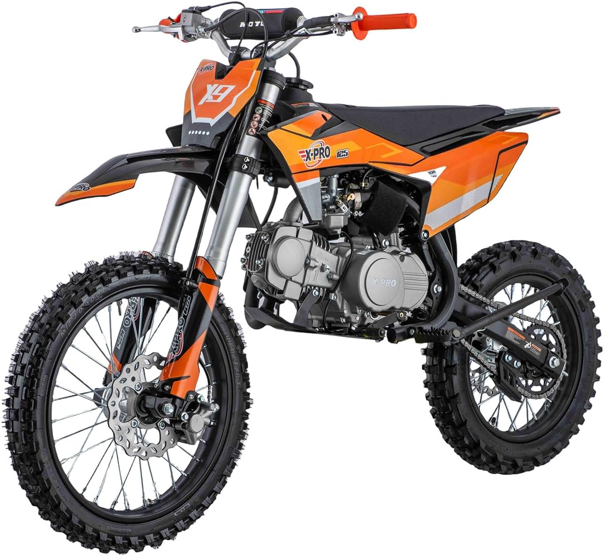 X-PRO 125cc Gas Dirt Bike Pit Bike Adults Dirt Pit Bike 125 Dirt Bike Dirt Pitbike,Big 17"/14" Tires!