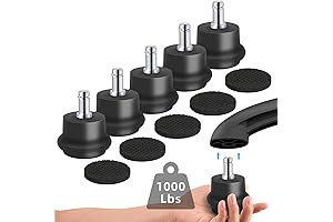 Bell Glides Caster Wheel Stopper: Stationary Office Chair Wheels for Carpets, with Attachable Felt Pads