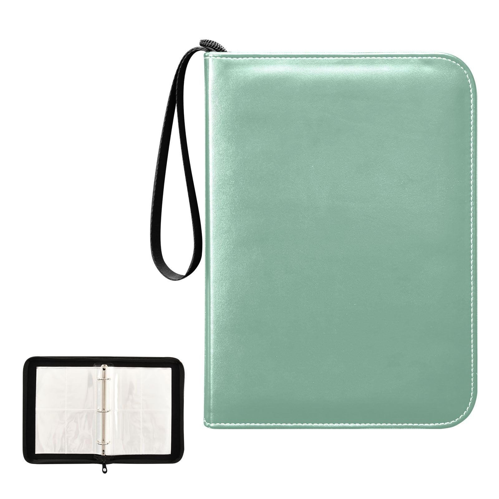 mint green binder card Amazon.com: KOPIRIT Sage Green Trading Card Binder Sturdy 400 Pockets  Zipper Closure for Sports Cards Collectibles : Toys & Games