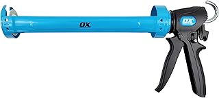 OX TOOLS Pro Dual Thrust 29-Ounce Caulk Gun with Adjustable 24:1 or 12:1 Thrust Ratio | For Sealant & Adhesive Cartridges or Tubes