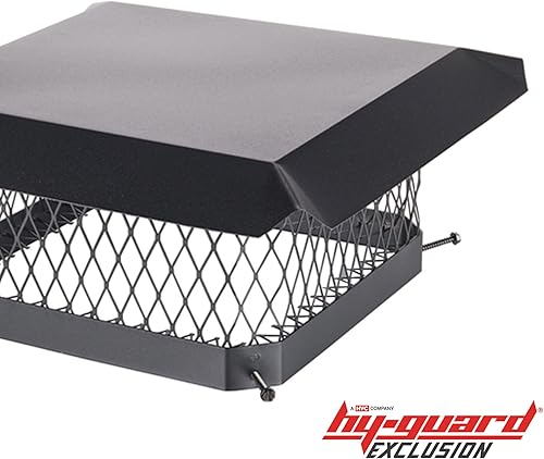 Miniatura 27 de HG99 - Cubierta de chimenea de acero galvanizado con un solo perno de combustión, tamaño de malla de 3/4 pulgadas, se adapta al exterior de baldosas