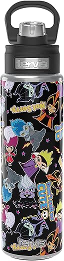 Tervis Disney Villains Not Sorry Triple Wall Insulated Tumbler Cup, Keeps Drinks Cold 24oz Wide Mouth Bottle, Stainless Steel