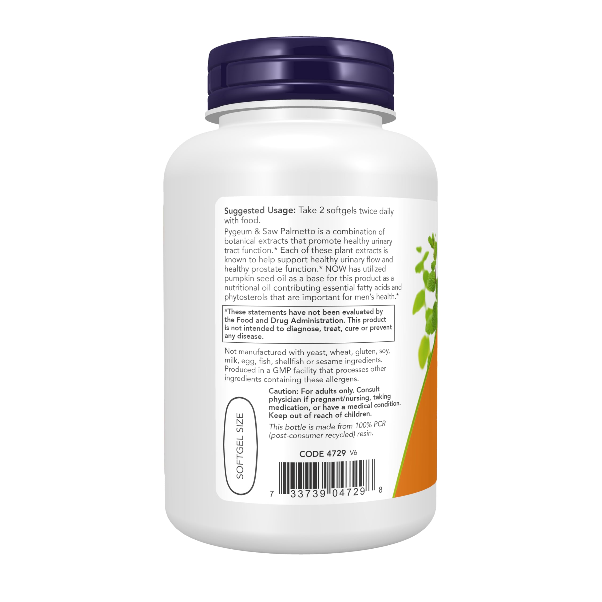 Now Foods Pygeum & Saw Palmetto 120 Softgel (Pack of 2) — Amazon image 2