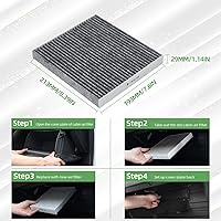 Vista 7 de CF10285 (CP285) Filtro de aire de cabina premium con carbón activado compatible con LAND ROVER, Lexus ES300H, Toyota 4RUNNER, Toyota Corolla, Toyota