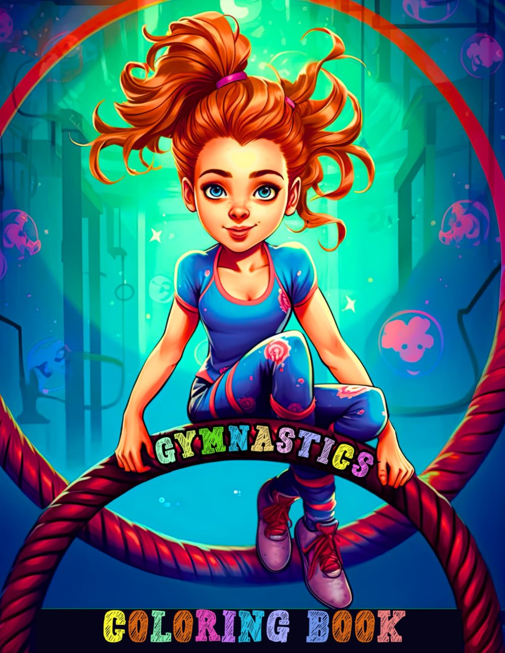 Gymnastics Coloring Book: for Girls, Kids, ages 4-8, Teens 6-12 and adults; Colouring Dance Designs and Colorful Journey into the World of Athletic ..