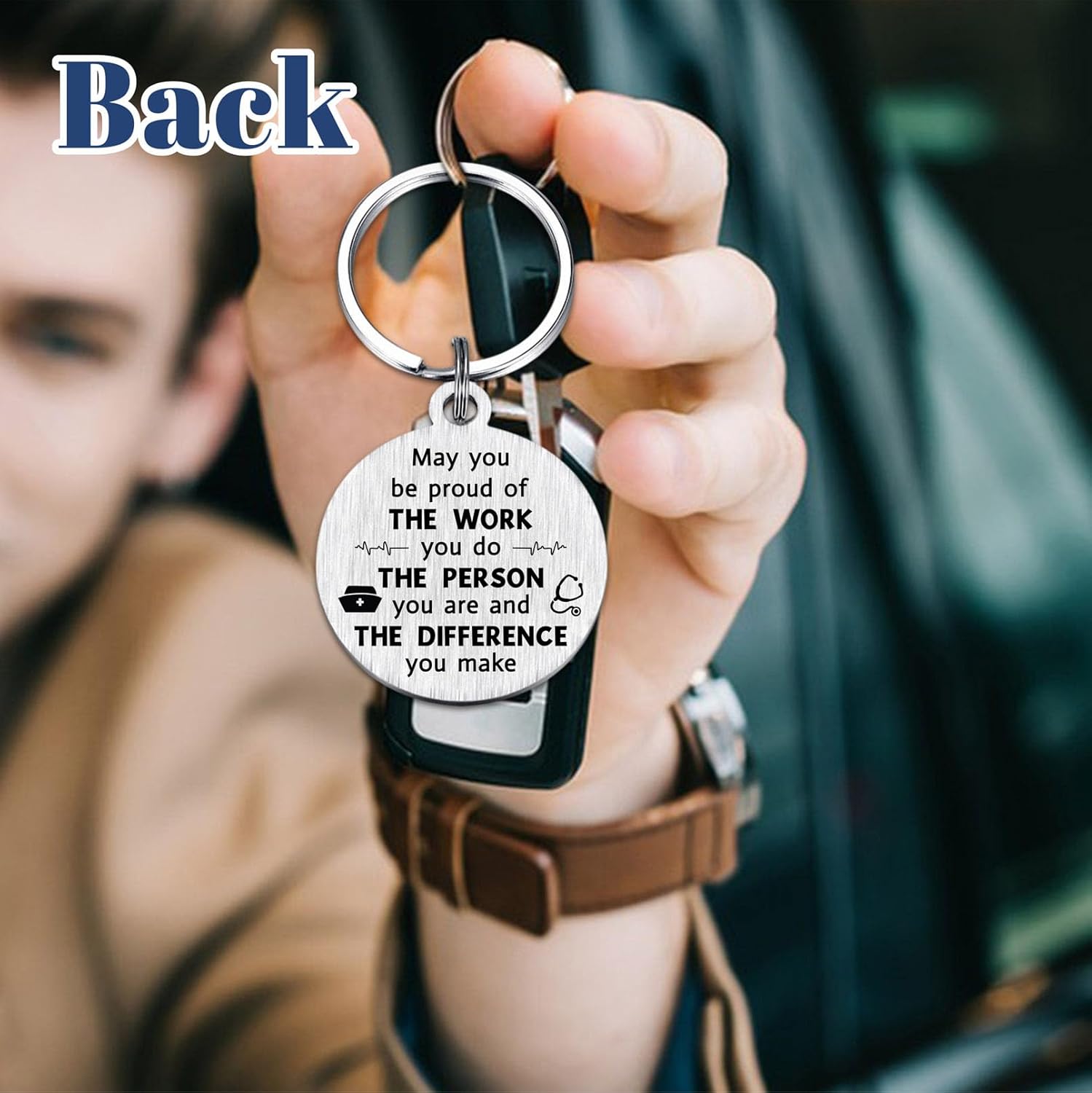 Nurse Gifts for Male Female - Best Nurse Ever Keychain - Birthday Graduation Gifts for Nurses Nursing practitioner Medical Student - Image 3