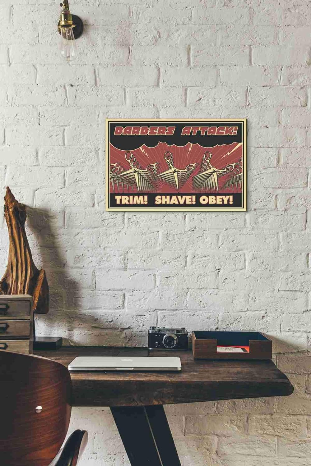 Epic Graffiti 'Barbershop' Canvas Wall Art, 18"x12"