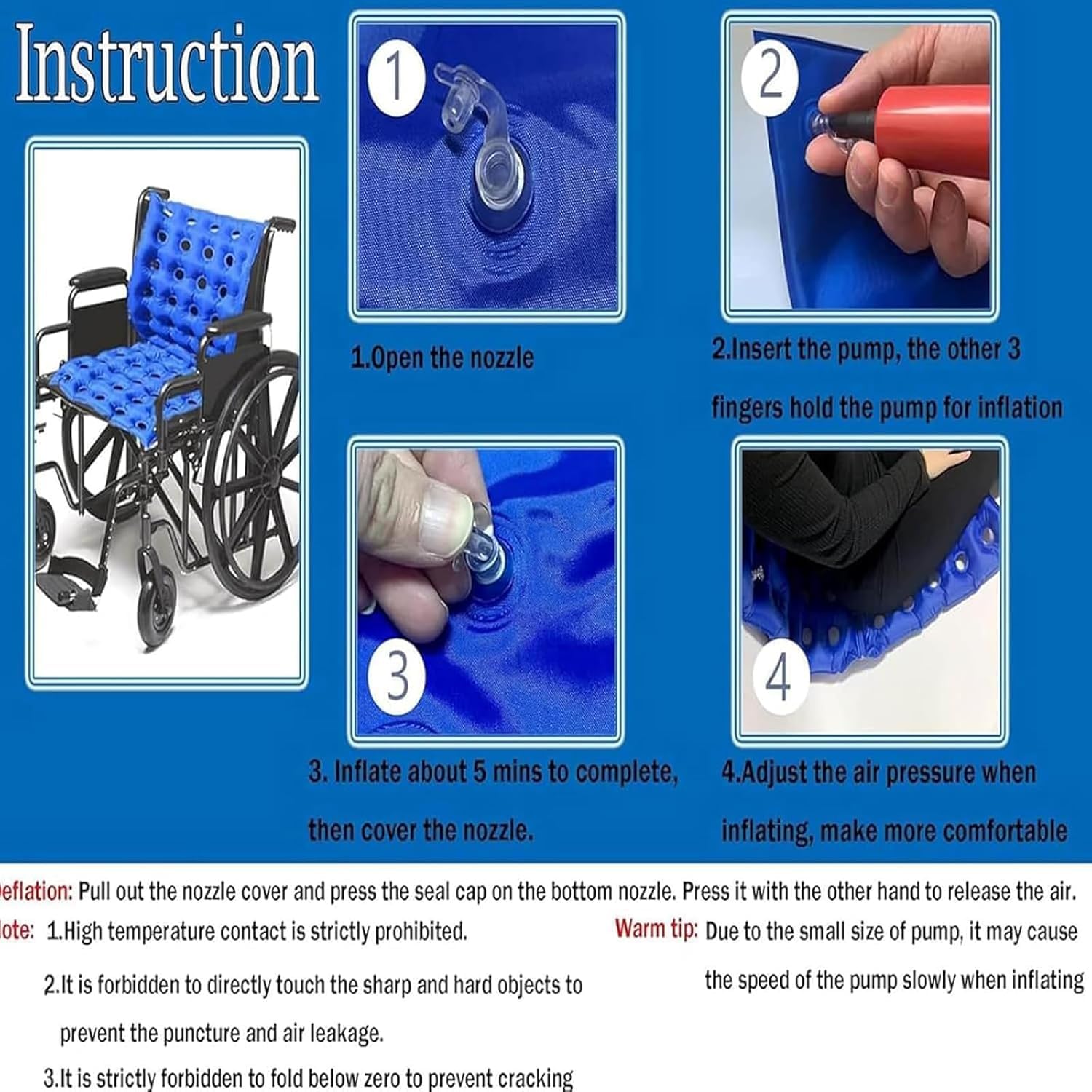 Materasso A Pressione Alternata Con Pompa Elettrica, Materasso Antidecubito Con 55 Fori Di Ventilazione, Materiale In Pvc, Materassino Gonfiabile Pieghevole E Portatile Per Anziani E Disabili.