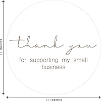 Vista 6 de Professional Design for Business, 500 Thank You for Supporting My Small Business Stickers, 1.5" Round, Great for Online Retailers, Boutiques, Shops