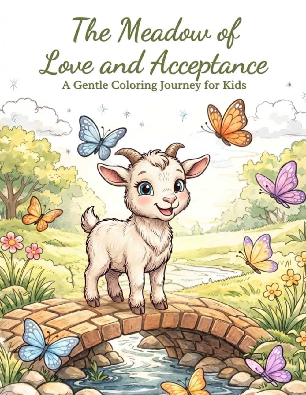 The Meadow of Love and Acceptance: A Gentle Coloring Journey for Kids