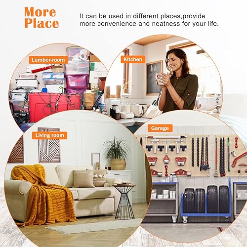 Vista 67 de Estantería de almacenamiento de 6 niveles, estantería de alambre, 48 pulgadas de largo x 18 pulgadas de ancho x 72 pulgadas de alto, estante Negro